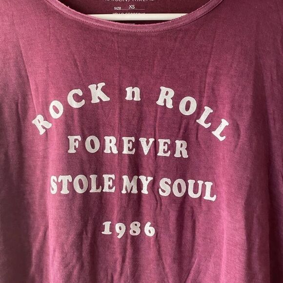 Rock N Roll Forever Stole My Soul 1986 Graphic T 3;4 sleeve nwt - Picture 6 of 6